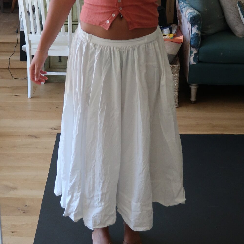 FREE PEOPLE MIDI Skirt White Small